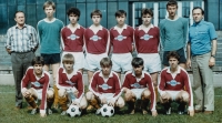 Jaromír Pasecký (první zprava nahoře) jako trenér ligových dorostenců Slovanu Liberec, 80. léta 20. století