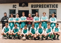 Jaromír Pasecký (top middle in civilian clothes) as Sokol Ruprechtice's youth coach