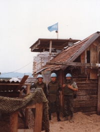 Fotky z mise UNPROFOR v Jugoslávii 1993-1994. Josef Falář vlevo
