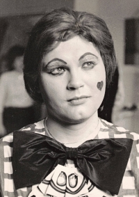 In the role of Castulus in the opera Aurea libertas, JAMU Brno, 1969
