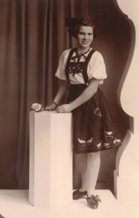 His mother in a theatre costume, 1936