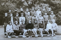 Škola Lyčkovo náměstí - Karlín, Karel Steiner první zleva v horní řadě, školní rok 1968/1969 