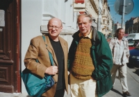 Miloš Rejchrt a François Brélaz při návštěvě F. Brélaze v Praze