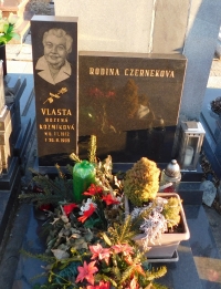 The tombstone of mother Vlasta, née Kozmiková, Horní Benešov