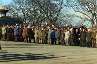 Josef Svoboda na setkání veteránů v Praze na Vítkově v roce 2019 (nalevo vedle pána v baloňáku)