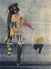 Koláž Staši Fleischmannové "Obyvatel Evropy", cca 80. léta, Paříž