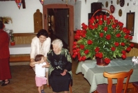 Celebrating the 100th birthday of Anna Pasternáková (Anton's mother).