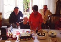 Celebrating the 100th birthday of Anna Pasternáková (Anton's mother).
