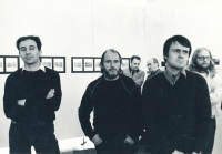 Štětín, zleva Štěpán Grygar, Jaroslav Beneš, M. Machotka, 1986