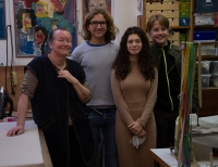 Hana Vosečková with the students team