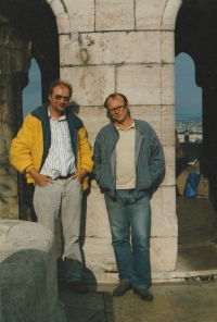 Miloš Rejchrt (vpravo) a François Brélaz (vlevo), přelom 80. a 90. let 20. století
