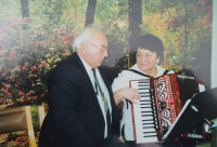Marta Porubová with her husband Stanislav, 2001