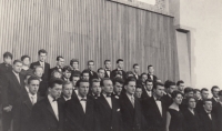 Graduation on the 26th of June, 1957, Antonín Rejlek in the bottom row, second from left
