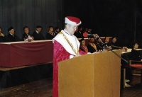 Rector at graduation in the 1990s