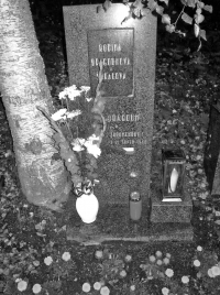 Family grave in the urn grove at the cemetery in Liberec
