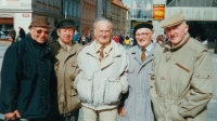 With his Salesian friends Jiří Hájek, Ota Hrubý, Miroslav Lehečka, Stanislav Dvořák; Antonín Rejlek is second from left, around the year 2000