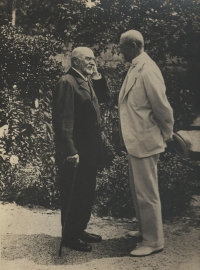 Setkání T.G. Masaryka a Aloise Jiráska v Hronově, 1926