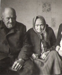 His paternal grandparents, Otilie and Ferdinand Holub, 1950