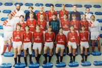 Jakub Ruml with young footballers