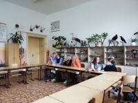 Tým při workshopu ve škole