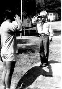 Michal Polman se svým dítětem