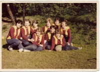 S týmem házené na snímku z června 1973