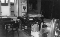 Lithographic workshop of Josef Istler in his apartment in Karlín 1950 (c) UMPRUM