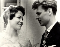 1961, wedding photograph of Františka and Ladislav