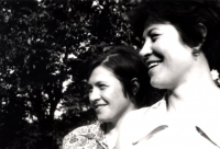 With sister Anna, 1972
