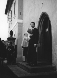 Wedding with Jiří Šuhájek in 1972
