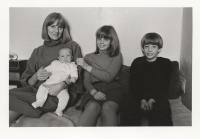 1984 with children, Mariána, Matěj, Honza