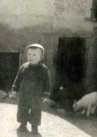 Little Josef at Easter in 1954