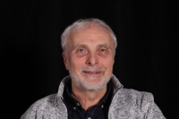 Josef Kundera při natáčení ve studiu, Jihlava, 2022