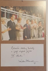 Přání sokolům od prezidenta Václava Havla