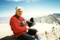 Vrcholová fotografie, Jana na Mt Whitney, Yosemite National Park, 1996