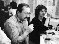 With his second wife Naďa in 1988