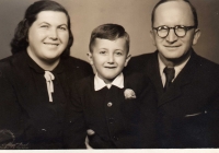 Alexandr with his parents in about 1948