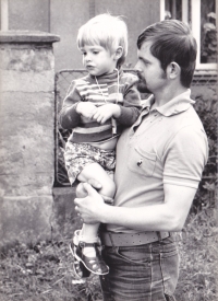 Vojtěch Petr with his son