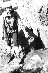 Jan Dvořák climbing Gerlachovský štít in the High Tatras, 1986
