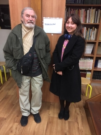 Lubomír Petr během natáčení svého vyprávění pro projekt Příběhy našich sousedů