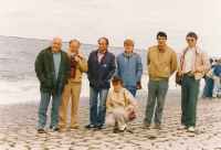 Návštěva Havlíčkobrodských v Brielle, uprostřed v modré bundě Eva Horová, srpen 1986