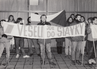 Velvet revolution in Veselí nad Moravou 