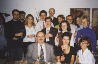 Employees of S Morava Leasing, Zdeněk Mrňa is sitting on the left 