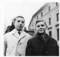 With his brother Karl in 1960s