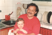 With his daughter Marianna, 1994 