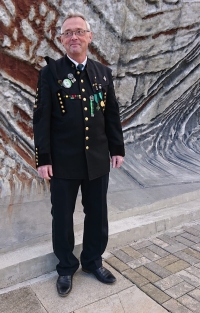 Zbyněk Jakš v hornické uniformě, 2020