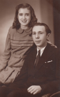 Jaromíra with her father Karel Julina, 1944