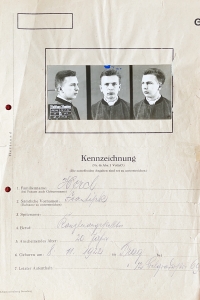 List, který byl pamětníkovi vystaven v r. 1943 při nástupu do vězení Straubing v Bavorsku.