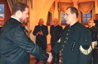 Martin Muck získal Báňský záchranářský kříž za 30 let u báňské záchranné služby, 2017