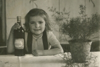 Růžena Teschinská in the first year of primary school, 1952